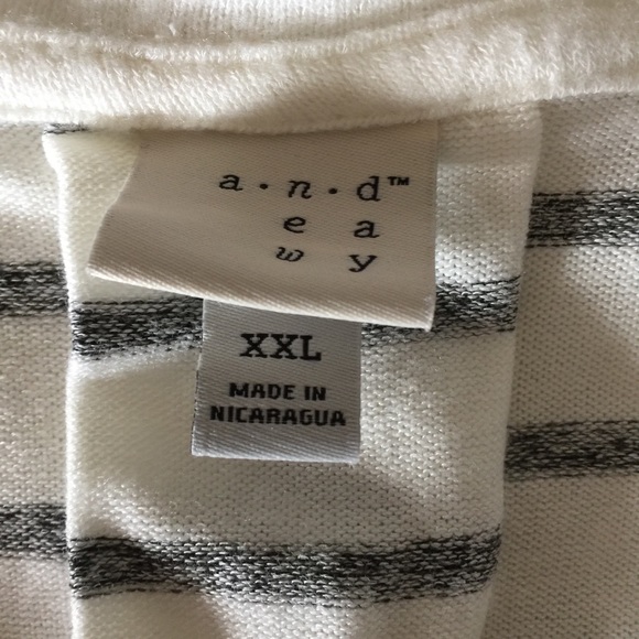 NWT A New Day Striped V Neck Top XXL B321 - Picture 5 of 7